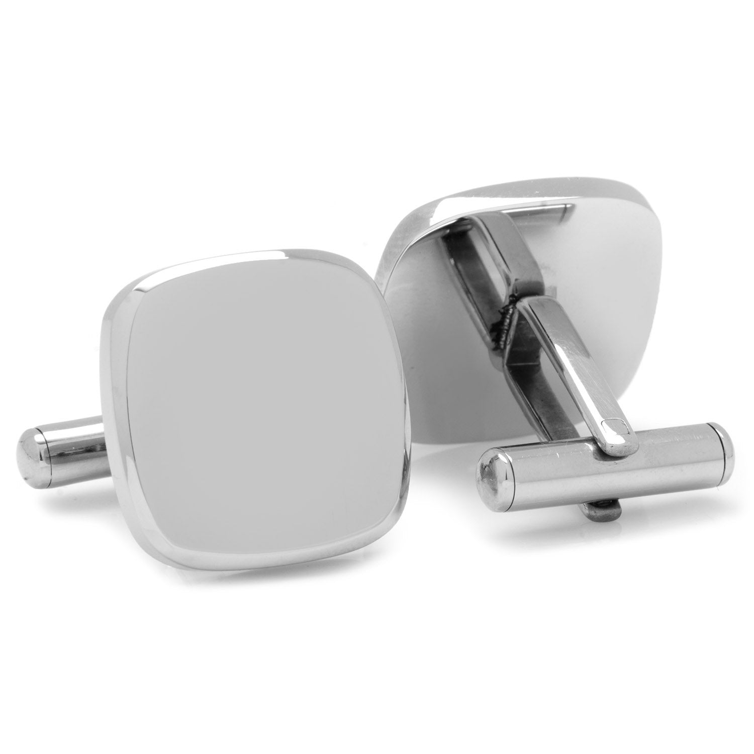  Cufflinks Stainless Steel Soft Square Engravable Cufflinks - Default Title - Bonton