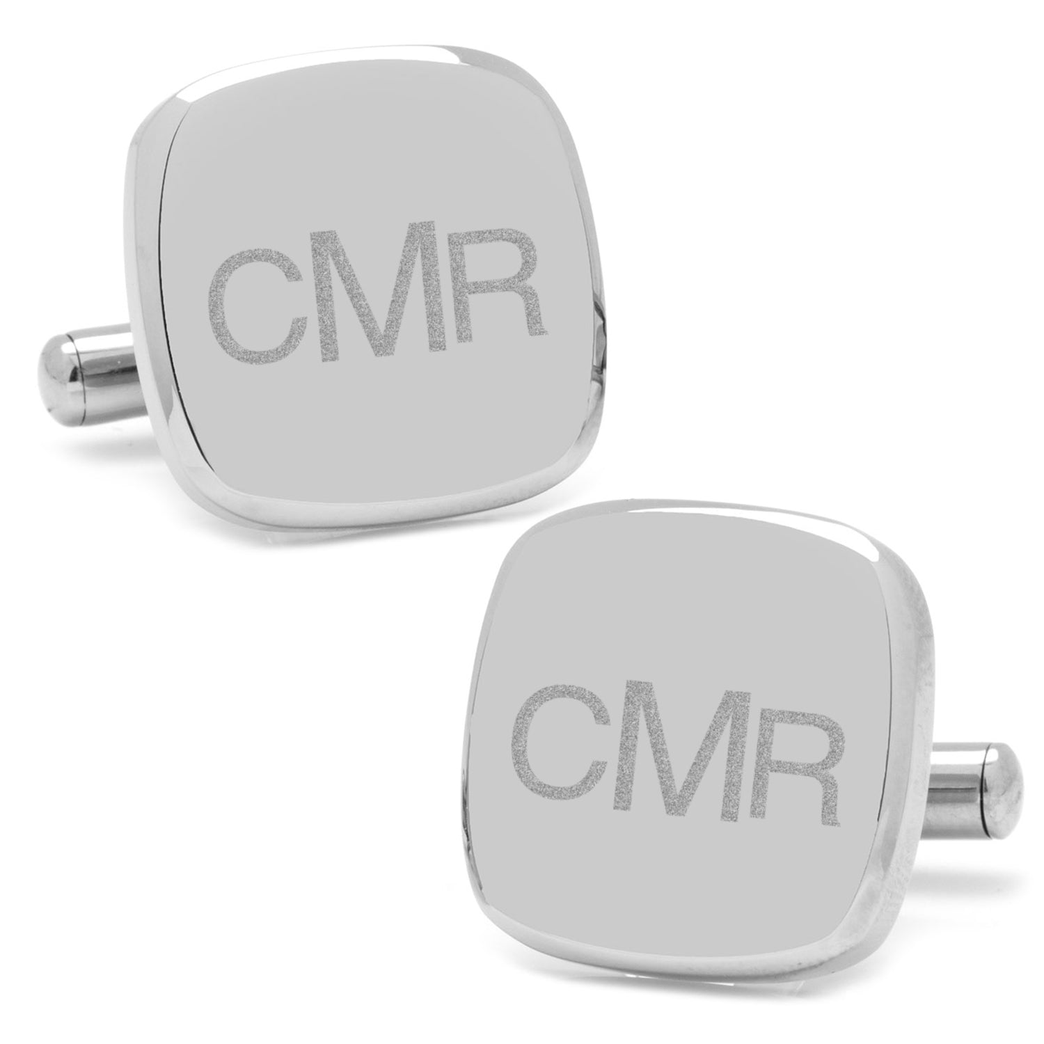  Cufflinks Stainless Steel Soft Square Engravable Cufflinks - Default Title - Bonton