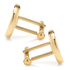 Custom Clock Engravable Gold Cufflinks