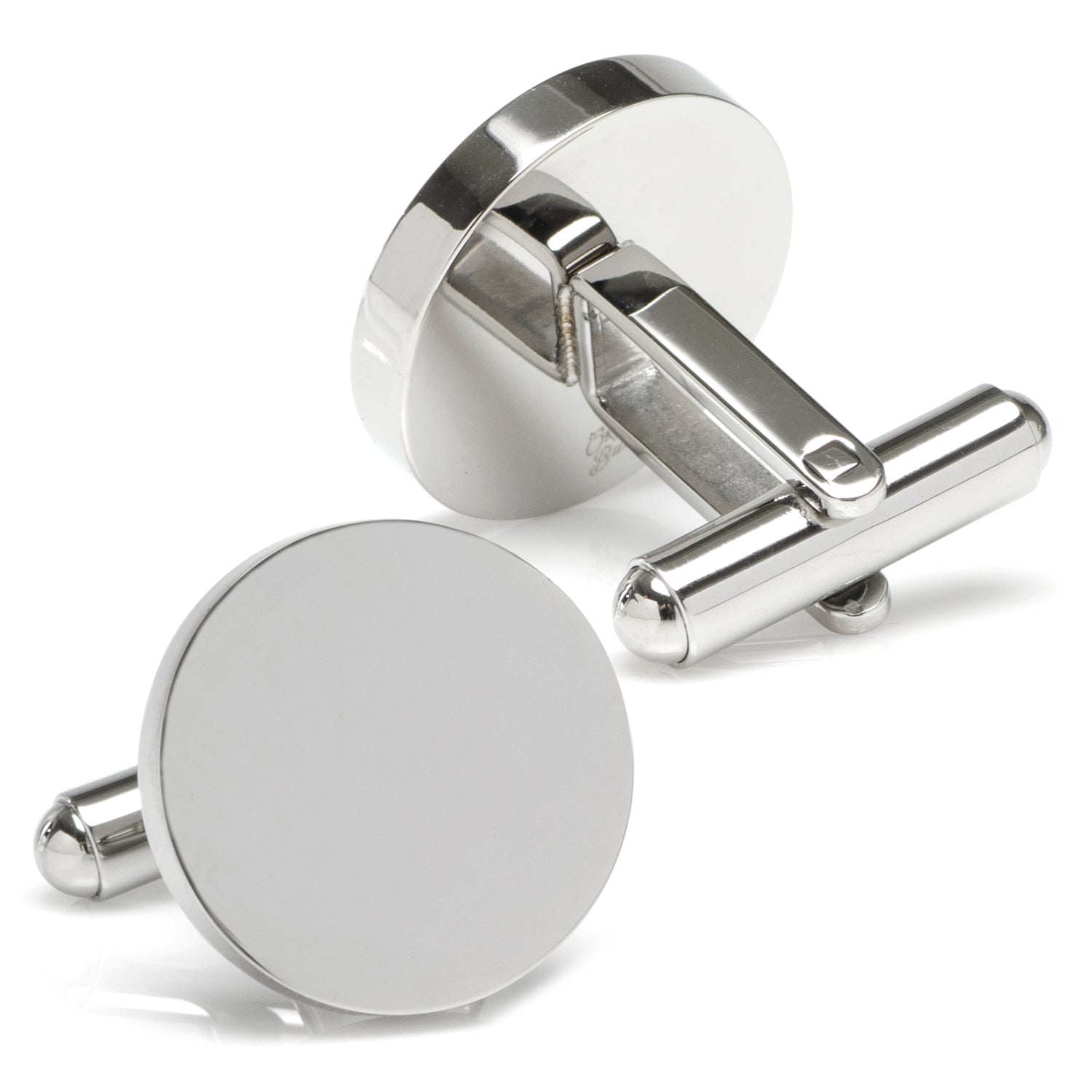  Cufflinks Stainless Steel Round Infinity Engravable Cufflinks - Default Title - Bonton