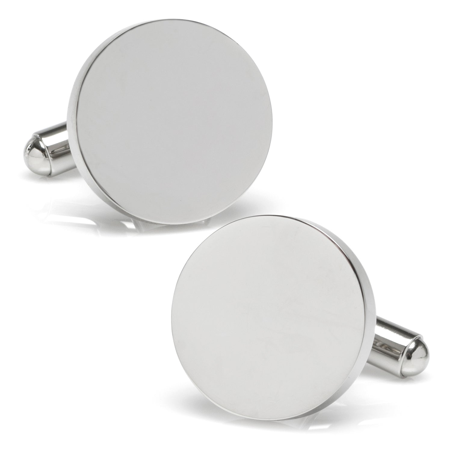  Cufflinks Stainless Steel Round Infinity Engravable Cufflinks - Default Title - Bonton