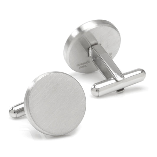 Brushed Stainless Steel Cufflinks