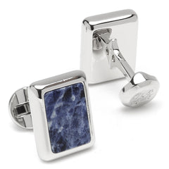 Silver and Sodalite JFK Presidential Cufflinks