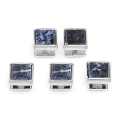 Silver and Sodalite JFK Presidential 5-Stud Set