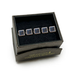 Silver and Sodalite JFK Presidential Studs