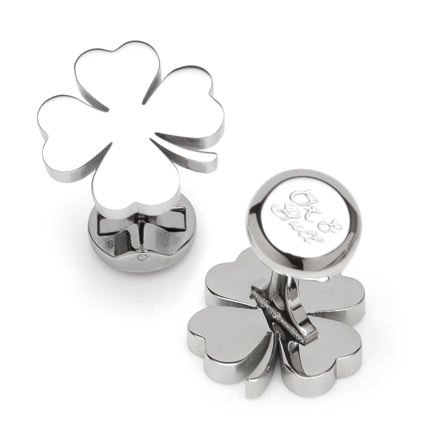  Cufflinks Four Leaf Clover Stainless Cufflink - Default Title - Bonton