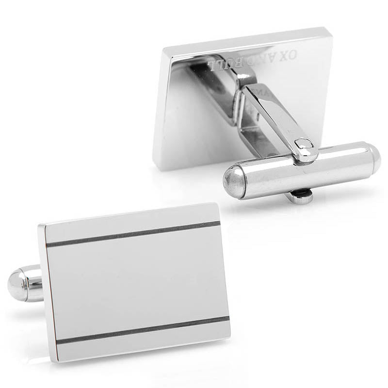  Cufflinks Stainless Steel Engravable Etched Frame Cufflinks - Default Title - Bonton