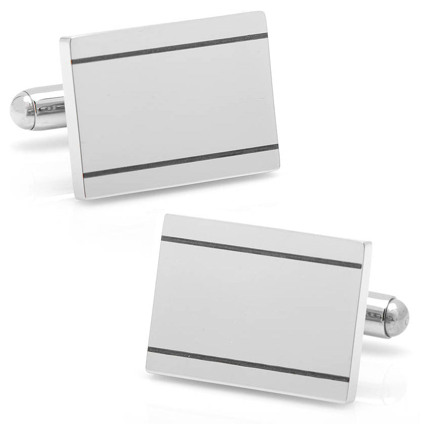  Cufflinks Stainless Steel Engravable Etched Frame Cufflinks - Default Title - Bonton