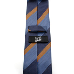 The Andrew Tie (Blue Orange Stripe Men's Tie)