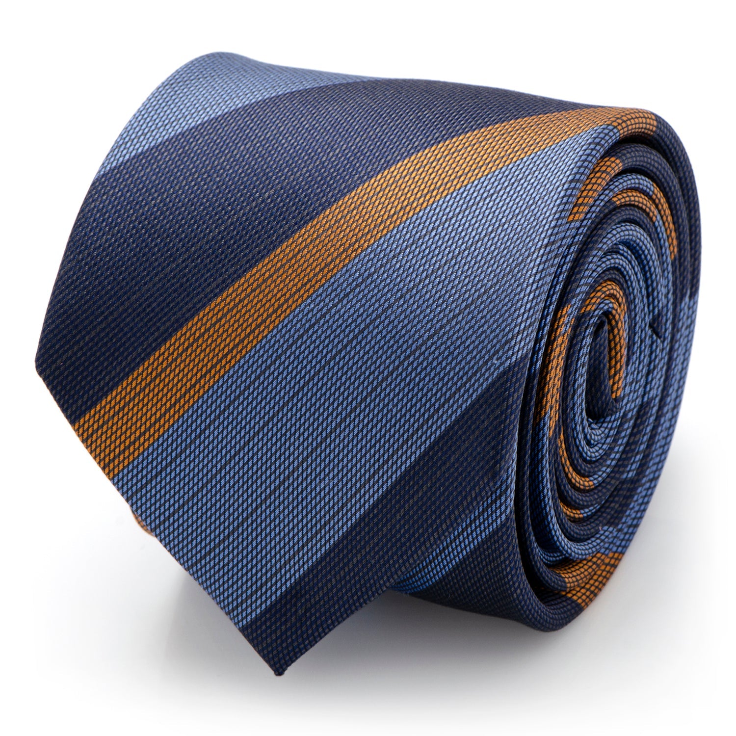  Cufflinks The Andrew Tie (Blue Orange Stripe Men's Tie) - Default Title - Bonton