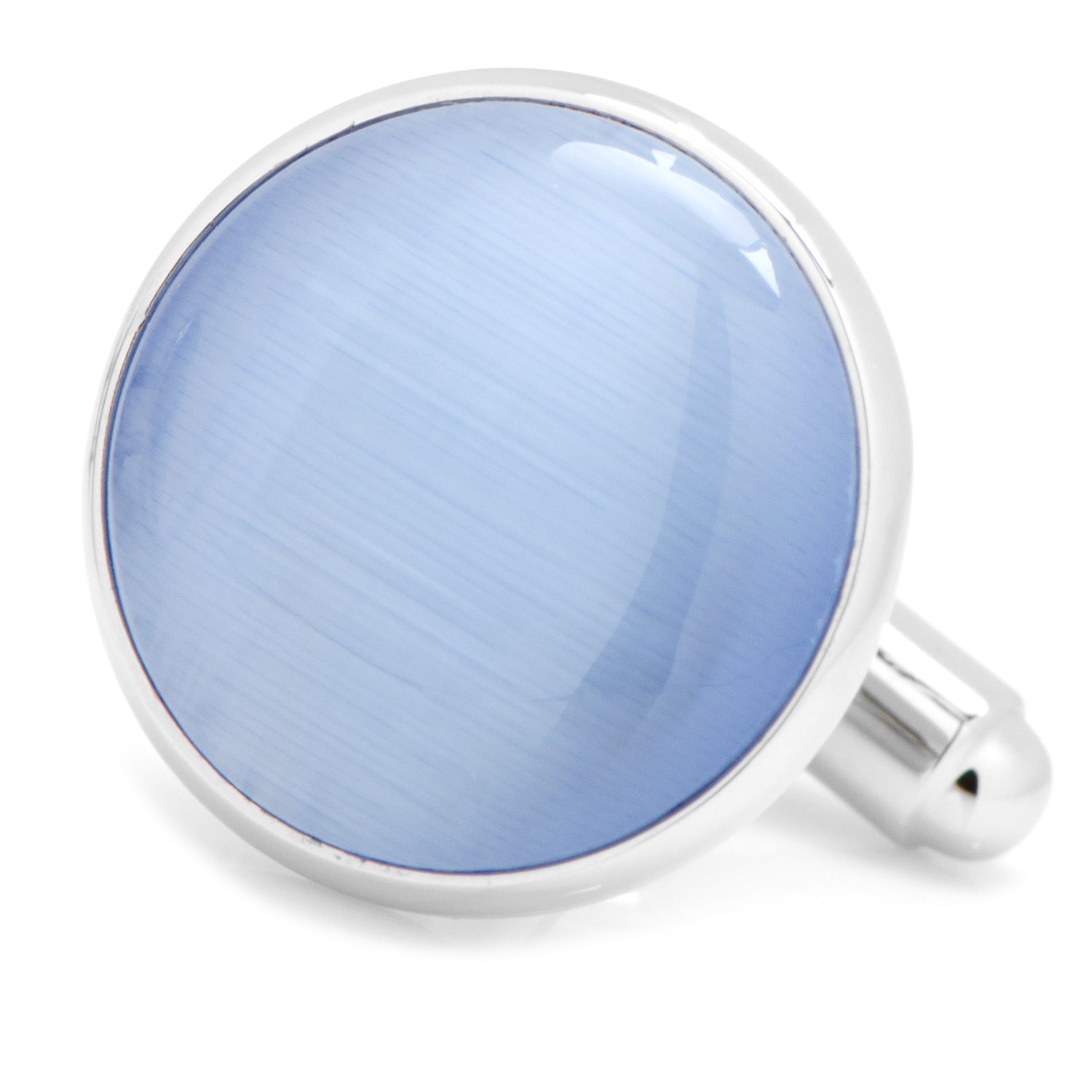  Cufflinks Silver and Blue Catseye Cufflinks - Default Title - Bonton