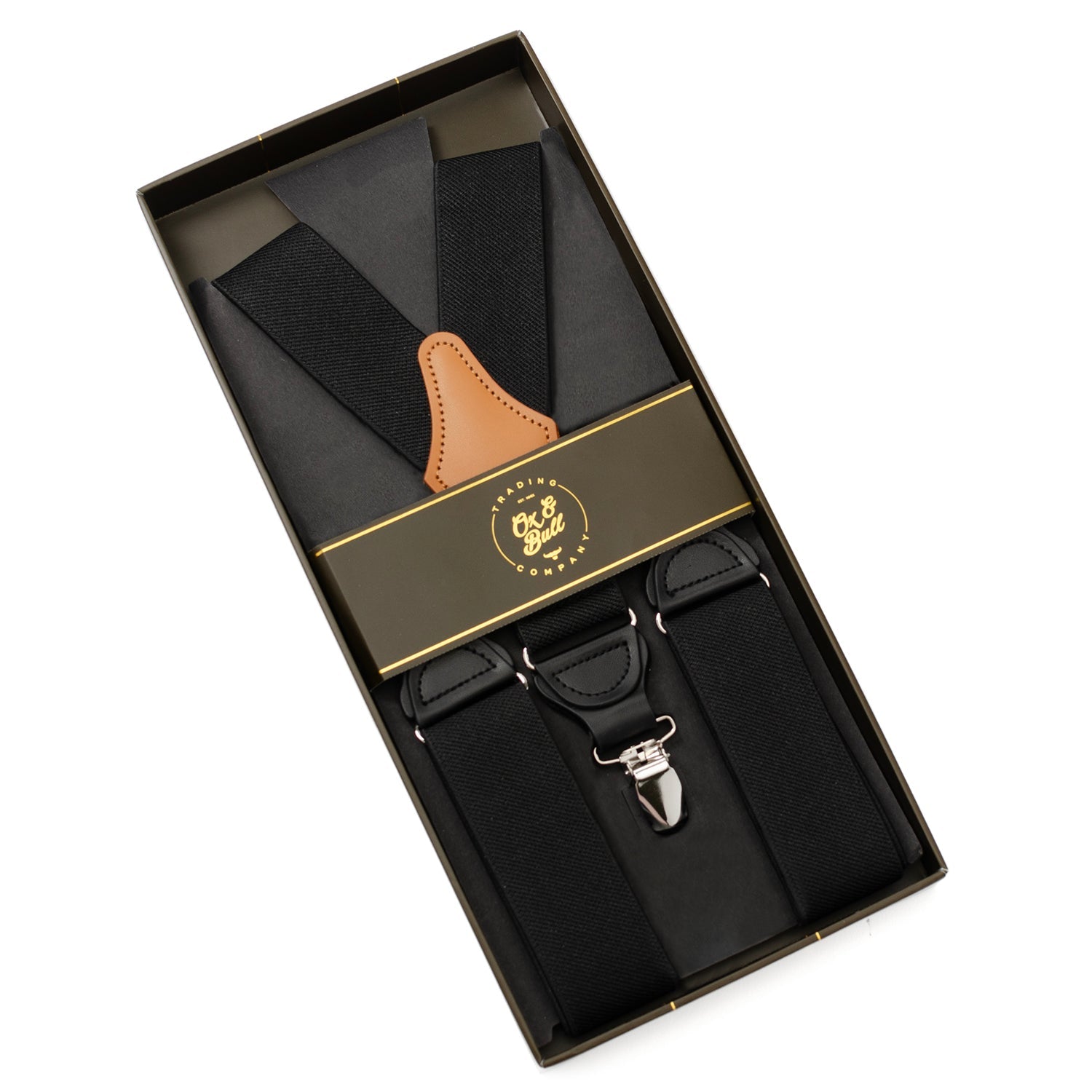  Cufflinks Black Convertible Suspenders - Default Title - Bonton