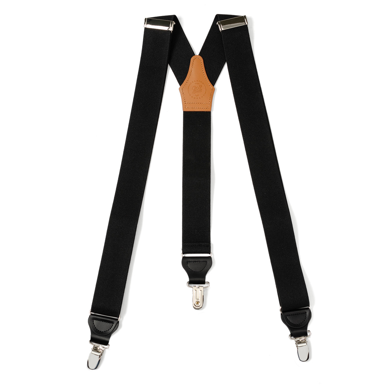  Cufflinks Black Convertible Suspenders - Default Title - Bonton