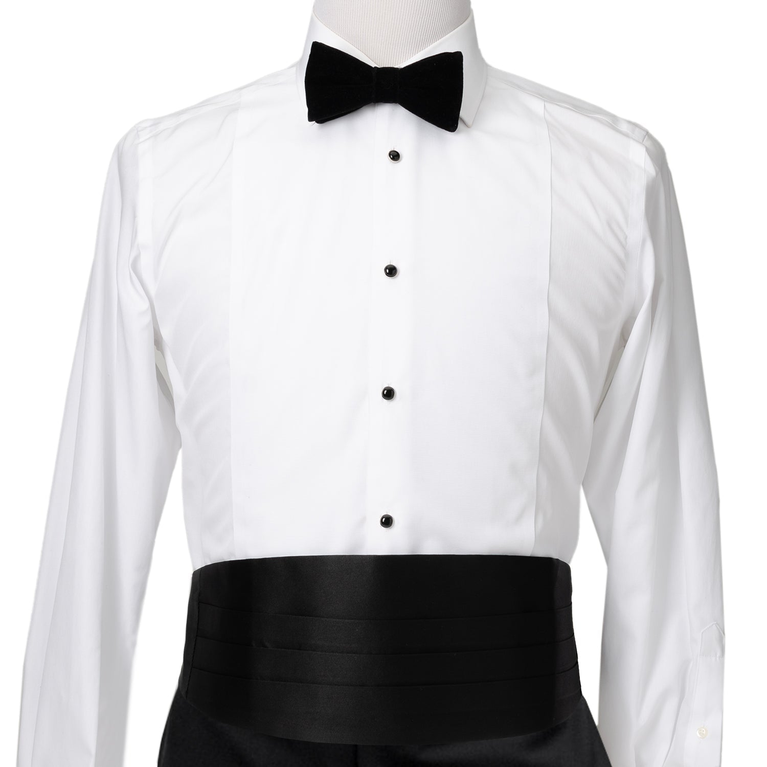  Cufflinks Black Silk Cummerbund and Bowtie Set - Default Title - Bonton