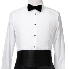 Black Silk Cummerbund and Bowtie Set