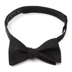 Black Silk Cummerbund and Bowtie Set