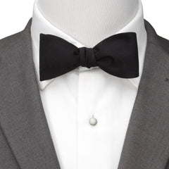 Black Silk Cummerbund and Bowtie Set