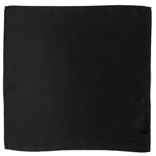 Black Silk Pocket Square