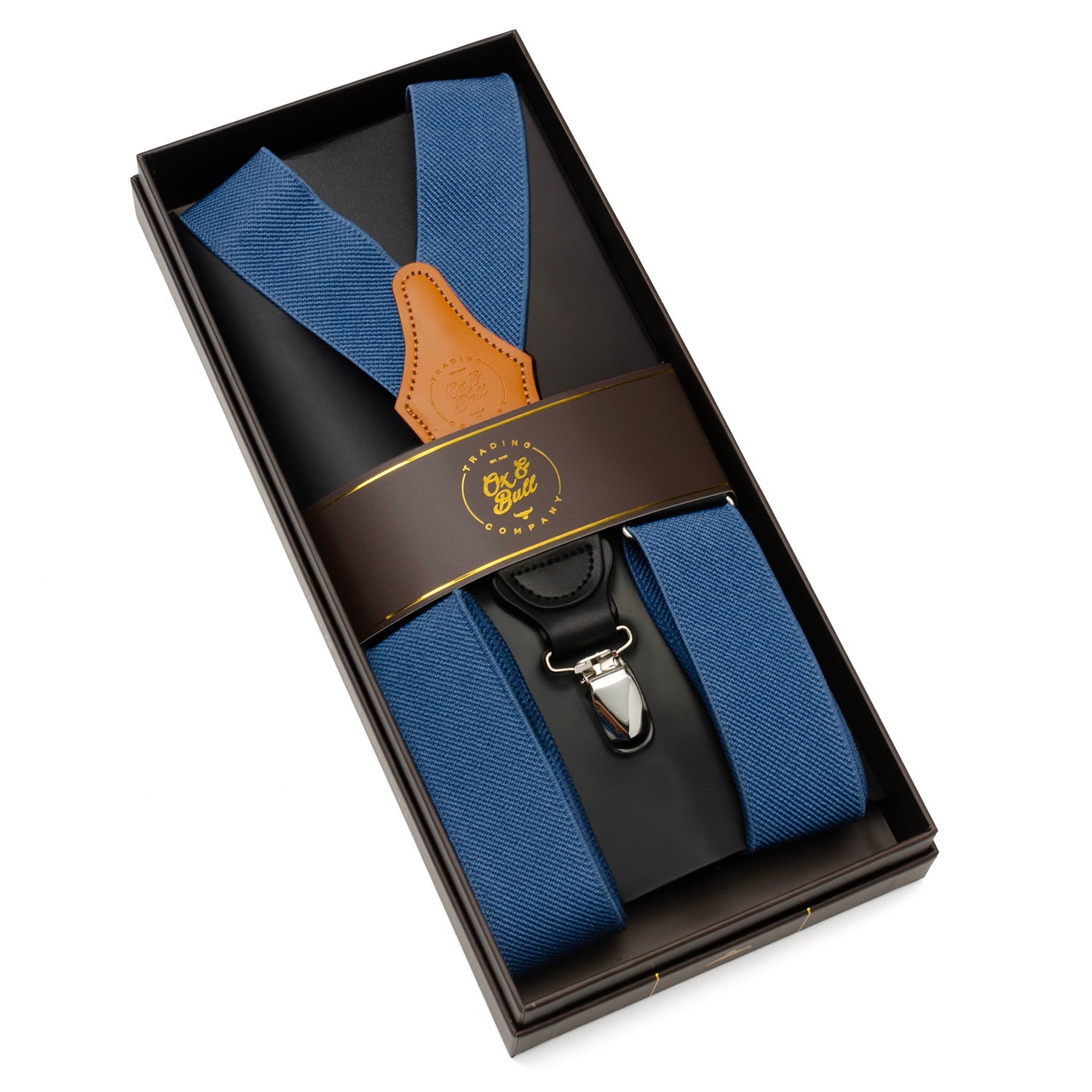  Cufflinks Blue Convertible Suspenders - Default Title - Bonton