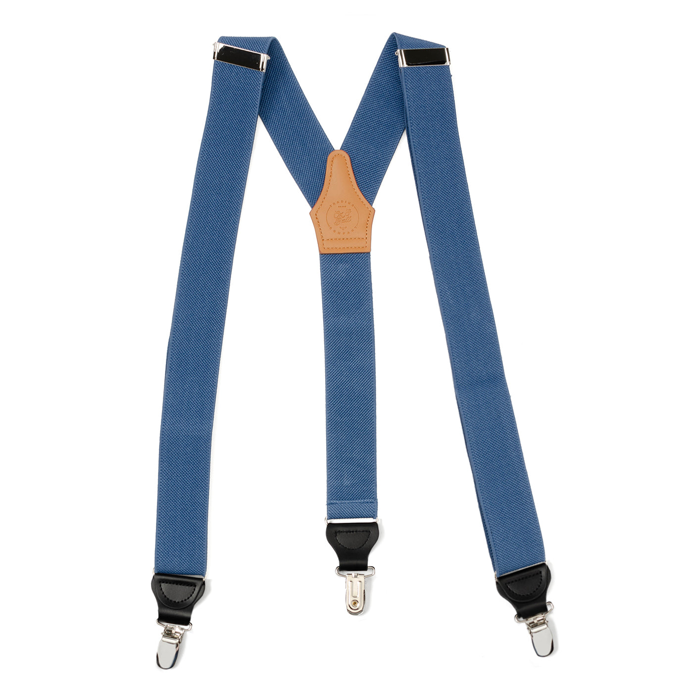  Cufflinks Blue Convertible Suspenders - Default Title - Bonton