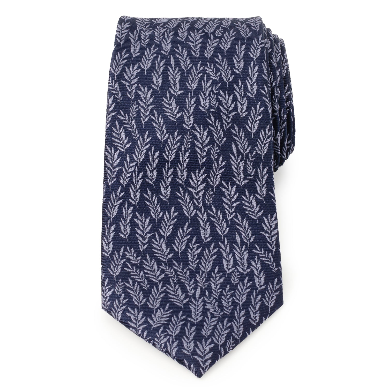  Cufflinks Blue Leaf Men's Tie - Default Title - Bonton