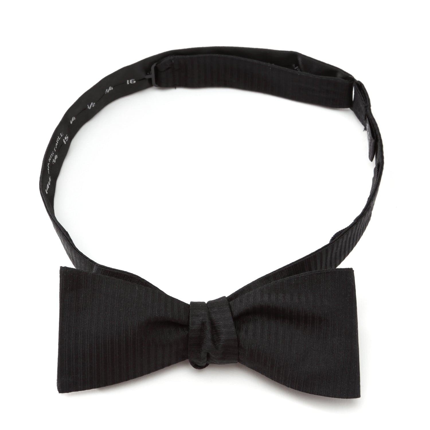  Cufflinks Black Formal Pinstripe Silk Bow Tie - Default Title - Bonton