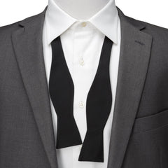 Black Formal Pinstripe Silk Bow Tie