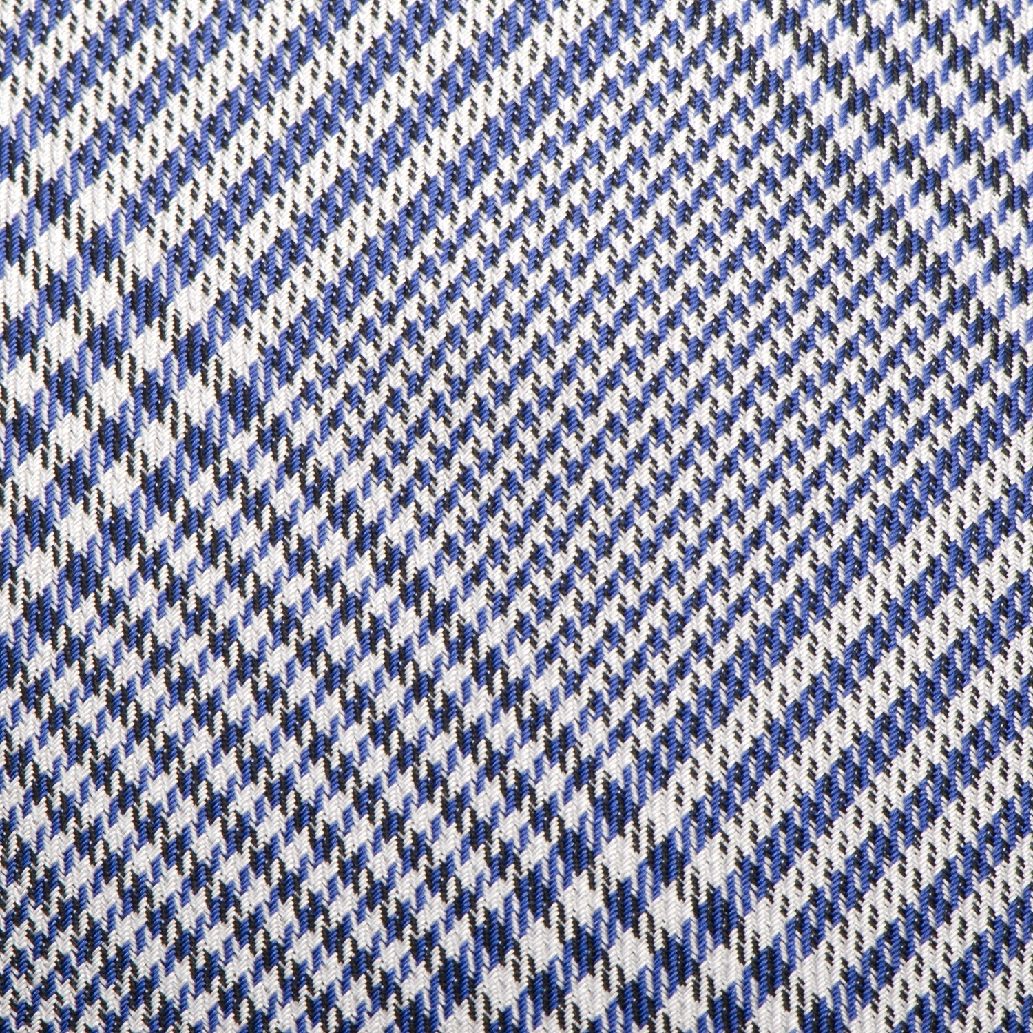  Cufflinks Blue Glen Plaid Silk Tie - Default Title - Bonton