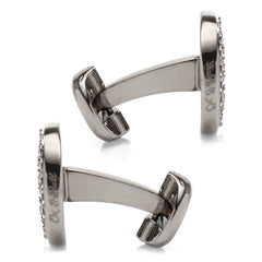 Crystal Button Pave Cufflinks