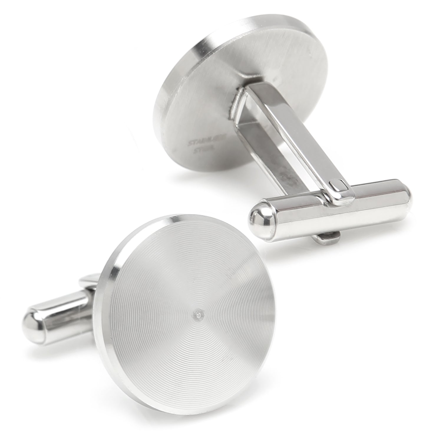  Cufflinks Brushed Radial Stainless Steel Cufflinks - Default Title - Bonton