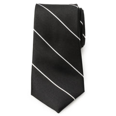 Classic Black Striped Silk Men's Tie