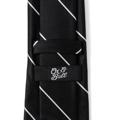 Classic Black Striped Silk Men's Tie