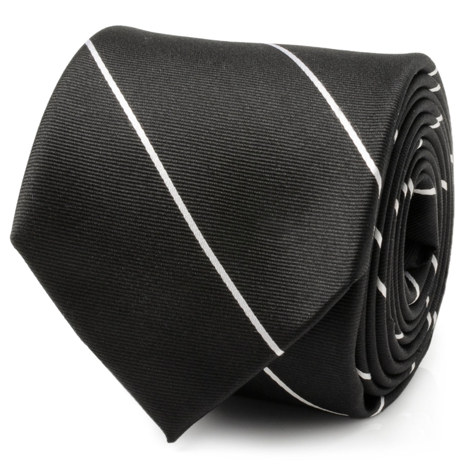  Cufflinks Classic Black Striped Silk Men's Tie - Default Title - Bonton