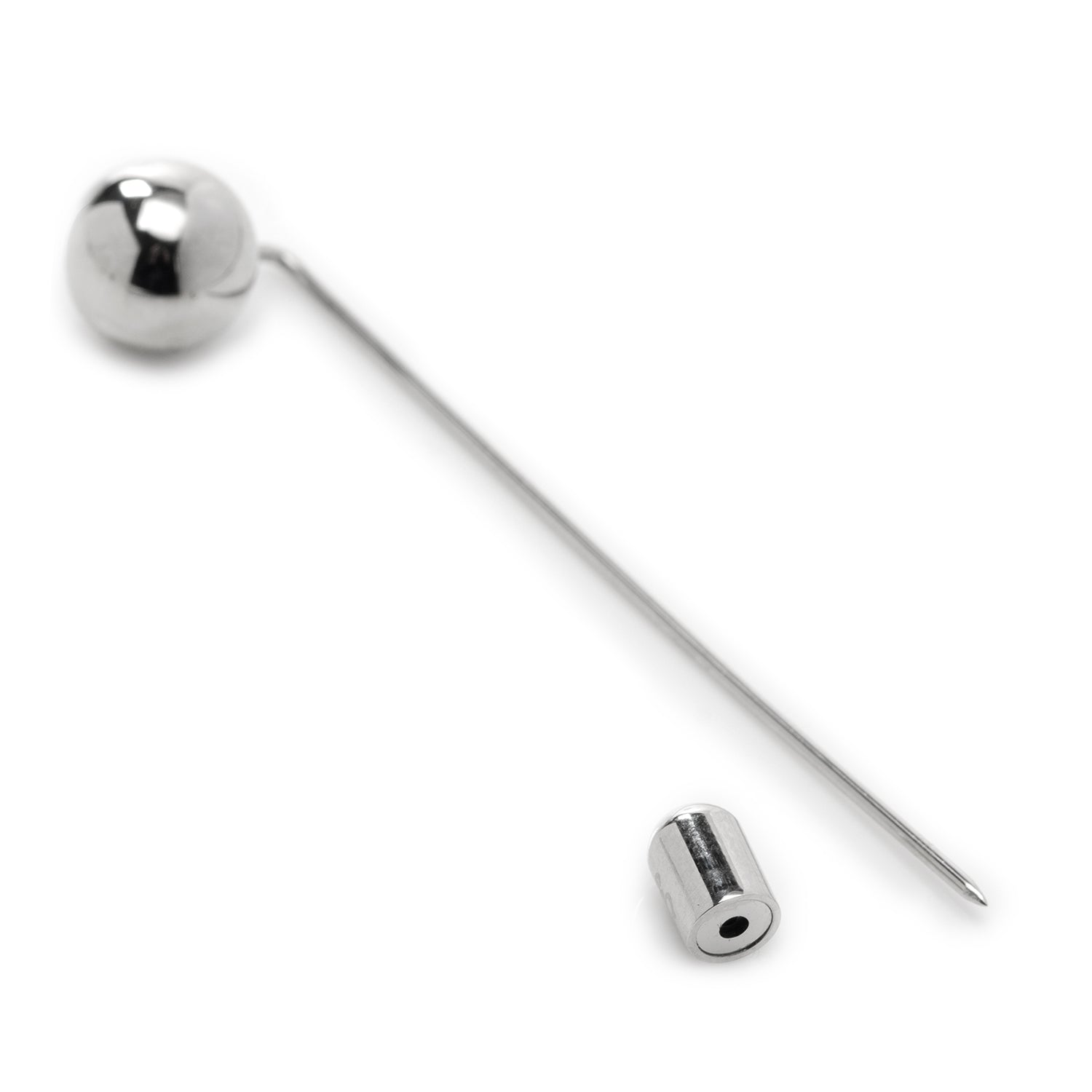  Cufflinks Stainless Steel Circle Ball Stick Pin - Default Title - Bonton