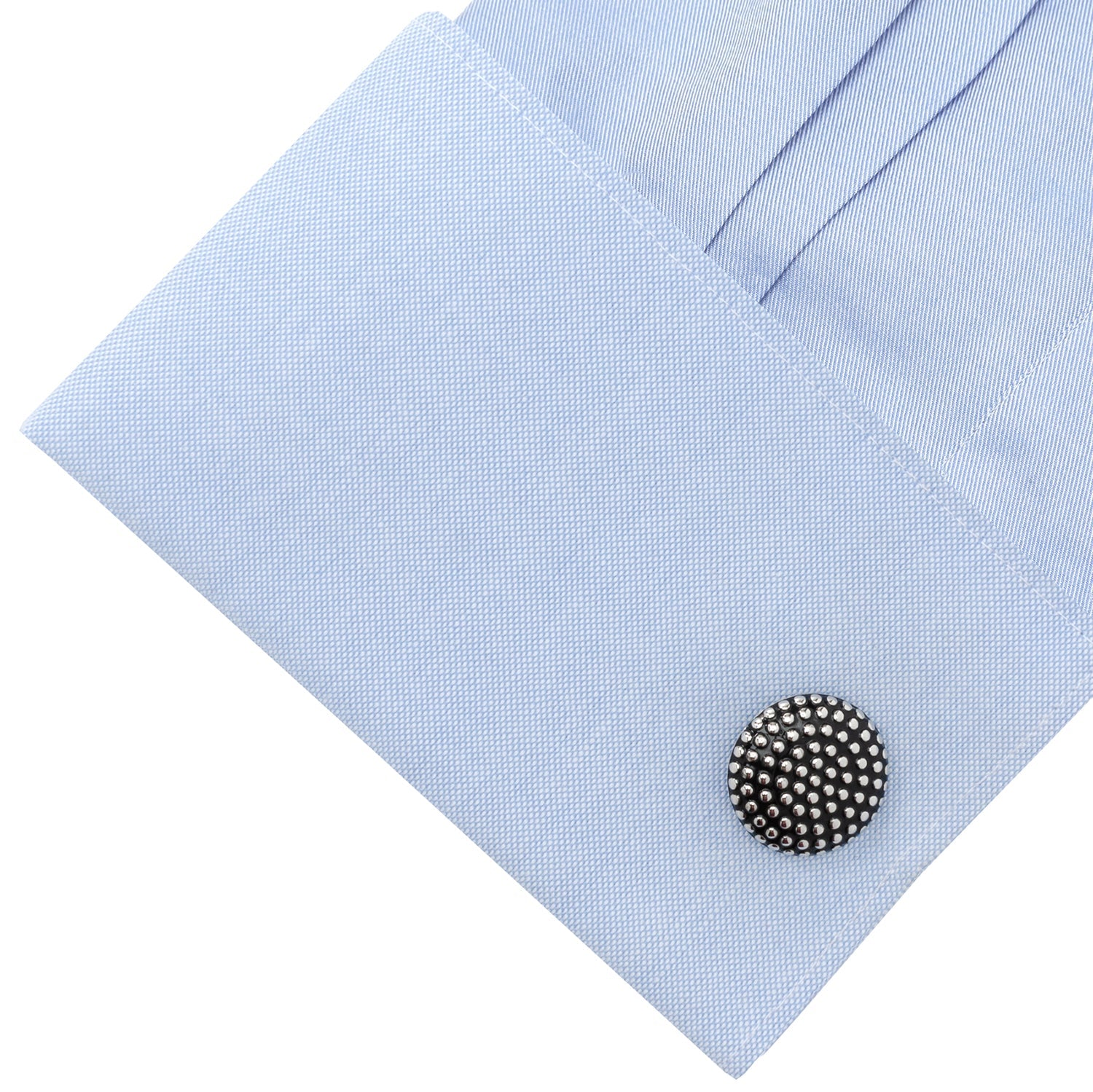  Cufflinks Silver Circle Dot Texture Cufflinks - Default Title - Bonton