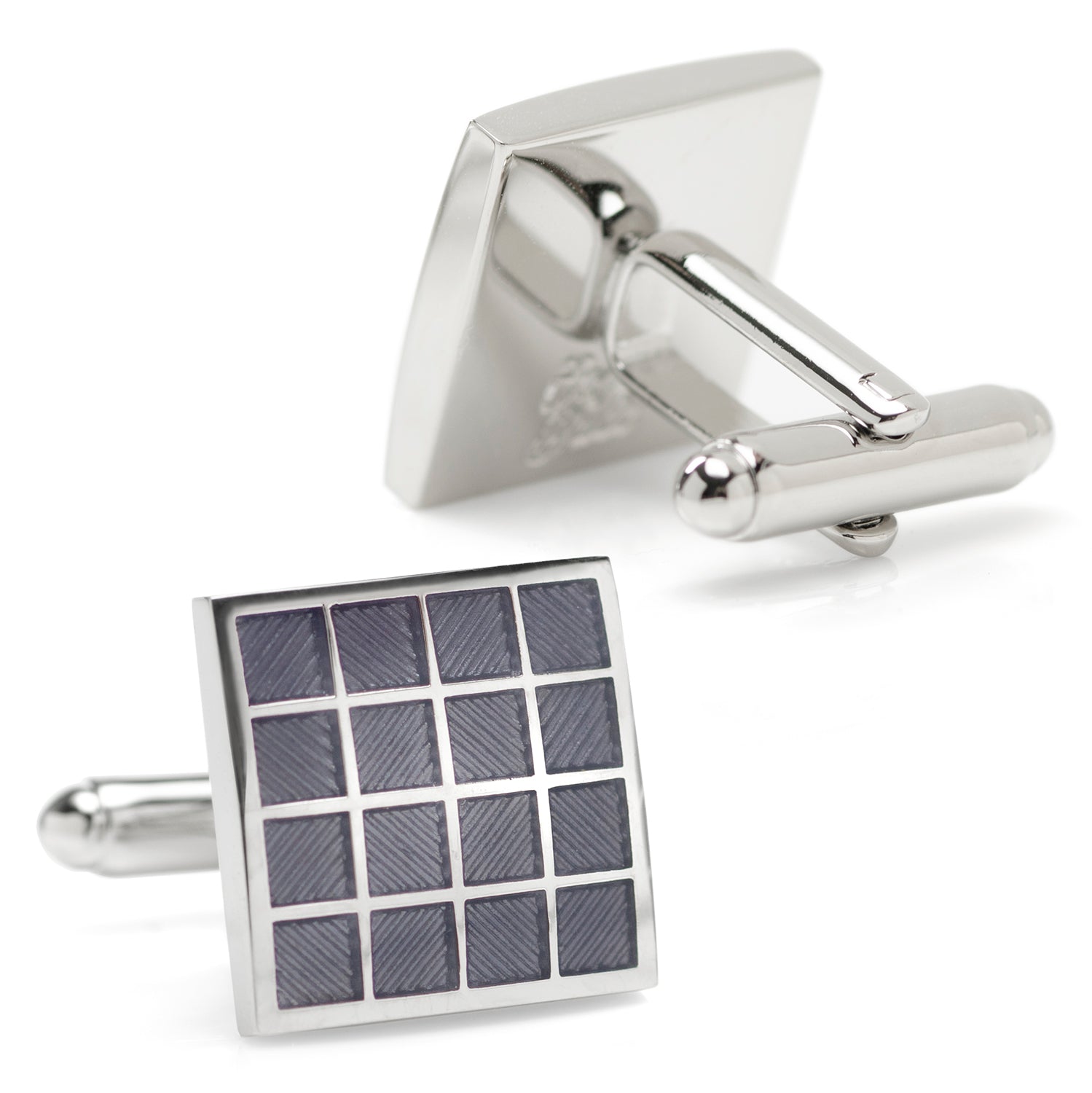  Cufflinks Purple Checker Square  Cufflinks - Default Title - Bonton