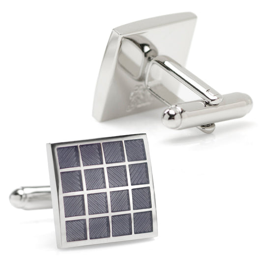 Purple Checker Square  Cufflinks