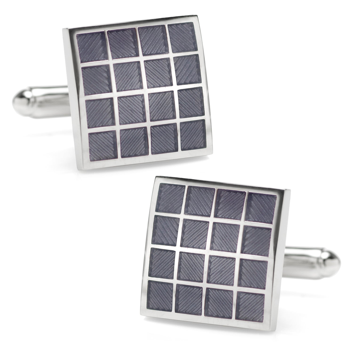  Cufflinks Purple Checker Square  Cufflinks - Default Title - Bonton