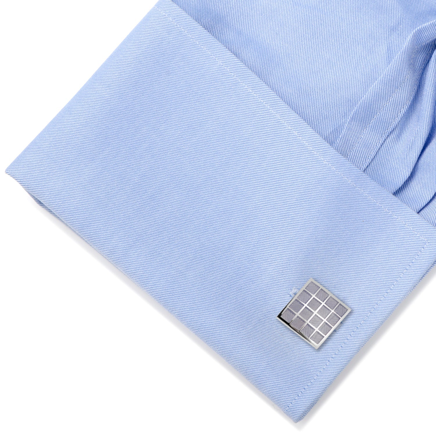  Cufflinks Periwinkle Checker Square  Cufflinks - Default Title - Bonton