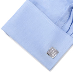 Periwinkle Checker Square  Cufflinks