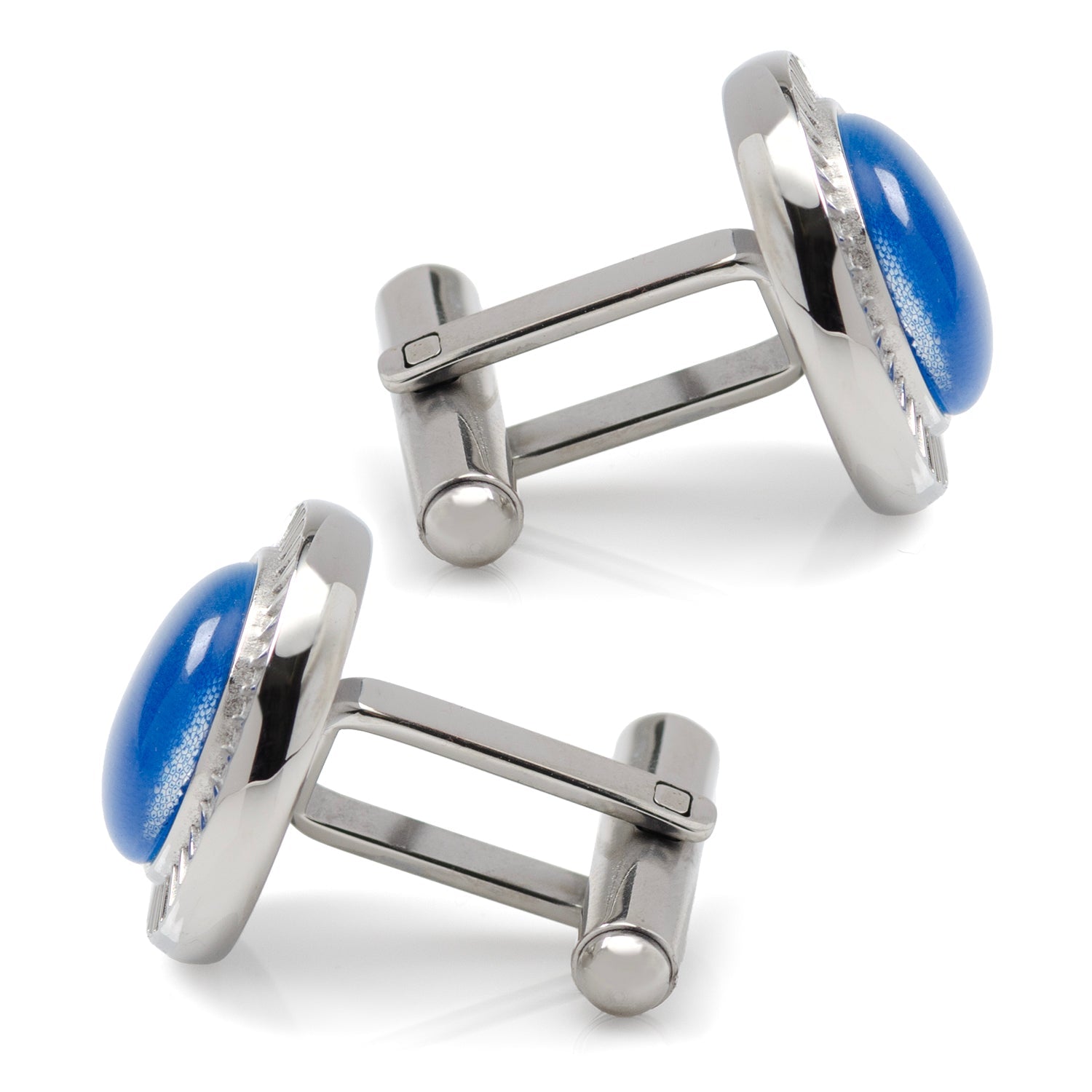  Cufflinks Radiant Blue Catseye Stainless Steel Cufflinks - Default Title - Bonton