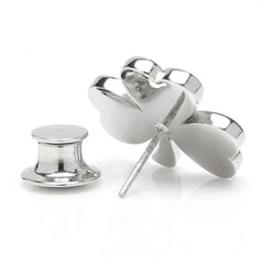 Clover Stainless Steel Lapel Pin