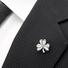 Clover Stainless Steel Lapel Pin