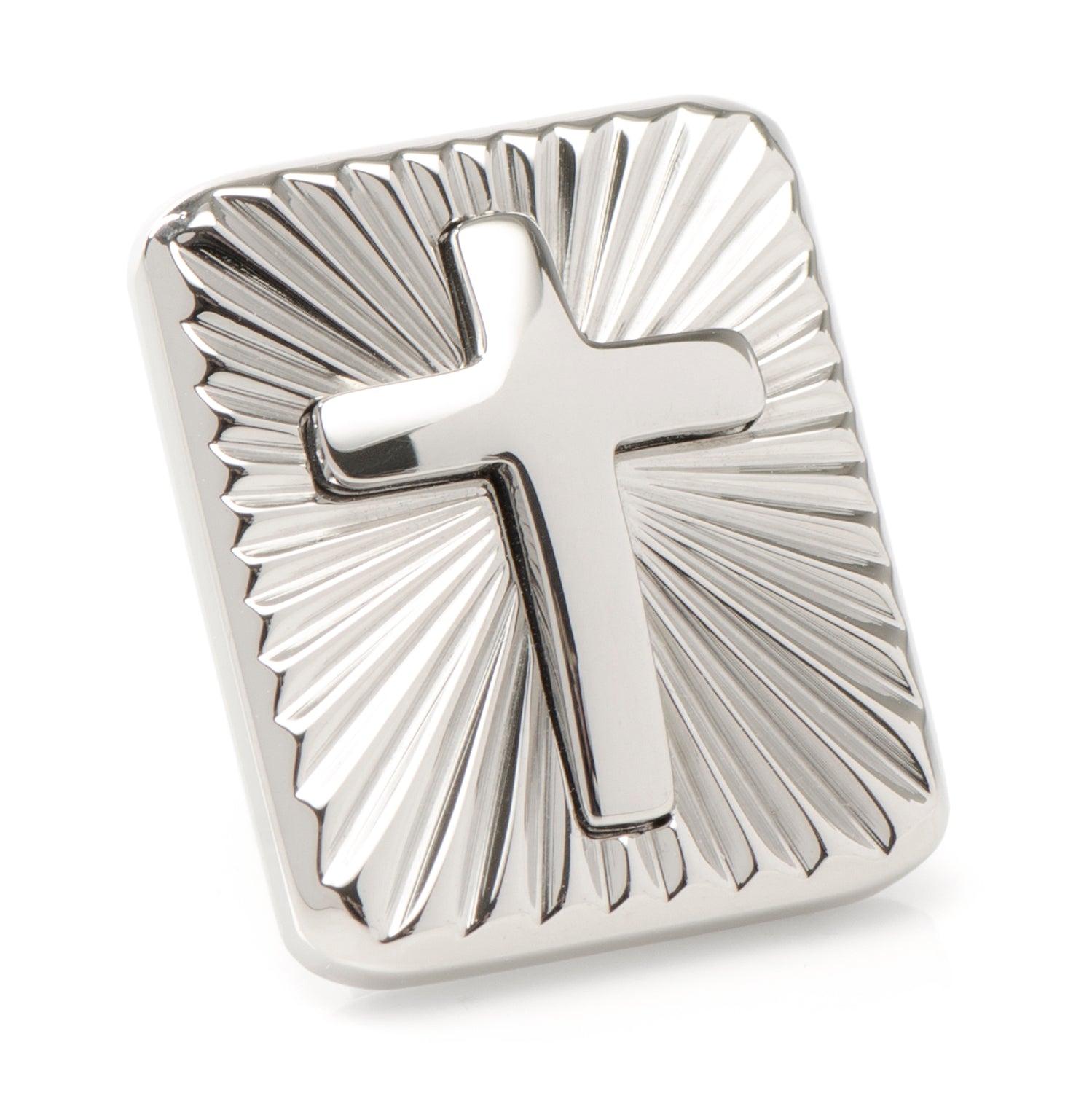  Cufflinks Stainless Steel Radiant Cross Lapel Pin - Default Title - Bonton