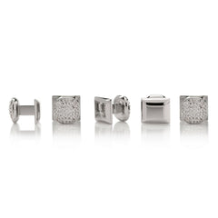 White Pave Crystal 5-Stud Set