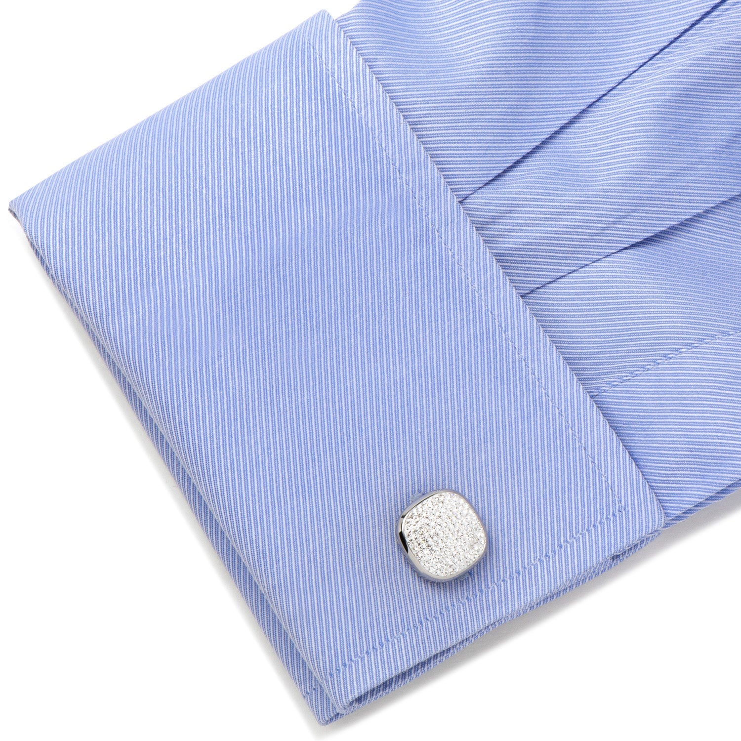  Cufflinks White Pave Crystal 5-Stud Set - Default Title - Bonton