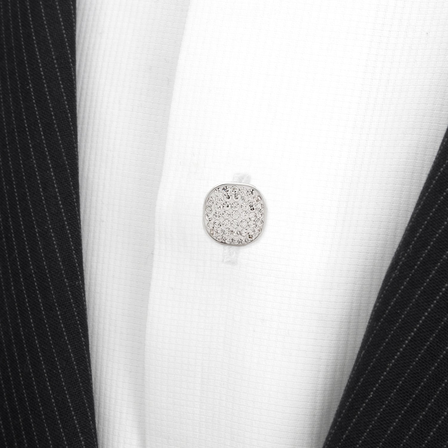  Cufflinks White Pave Crystal 5-Studs - Default Title - Bonton