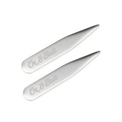 Stainless Steel Engravable Short Collar Stays