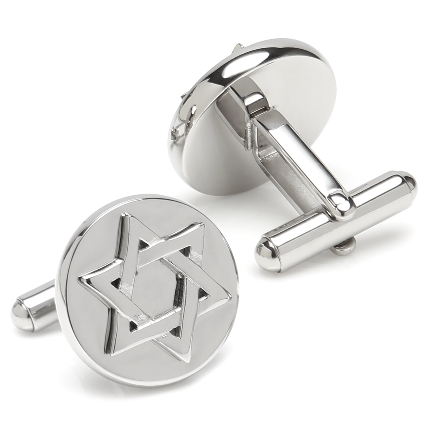  Cufflinks Star of David Stainless Steel Cufflinks - Default Title - Bonton