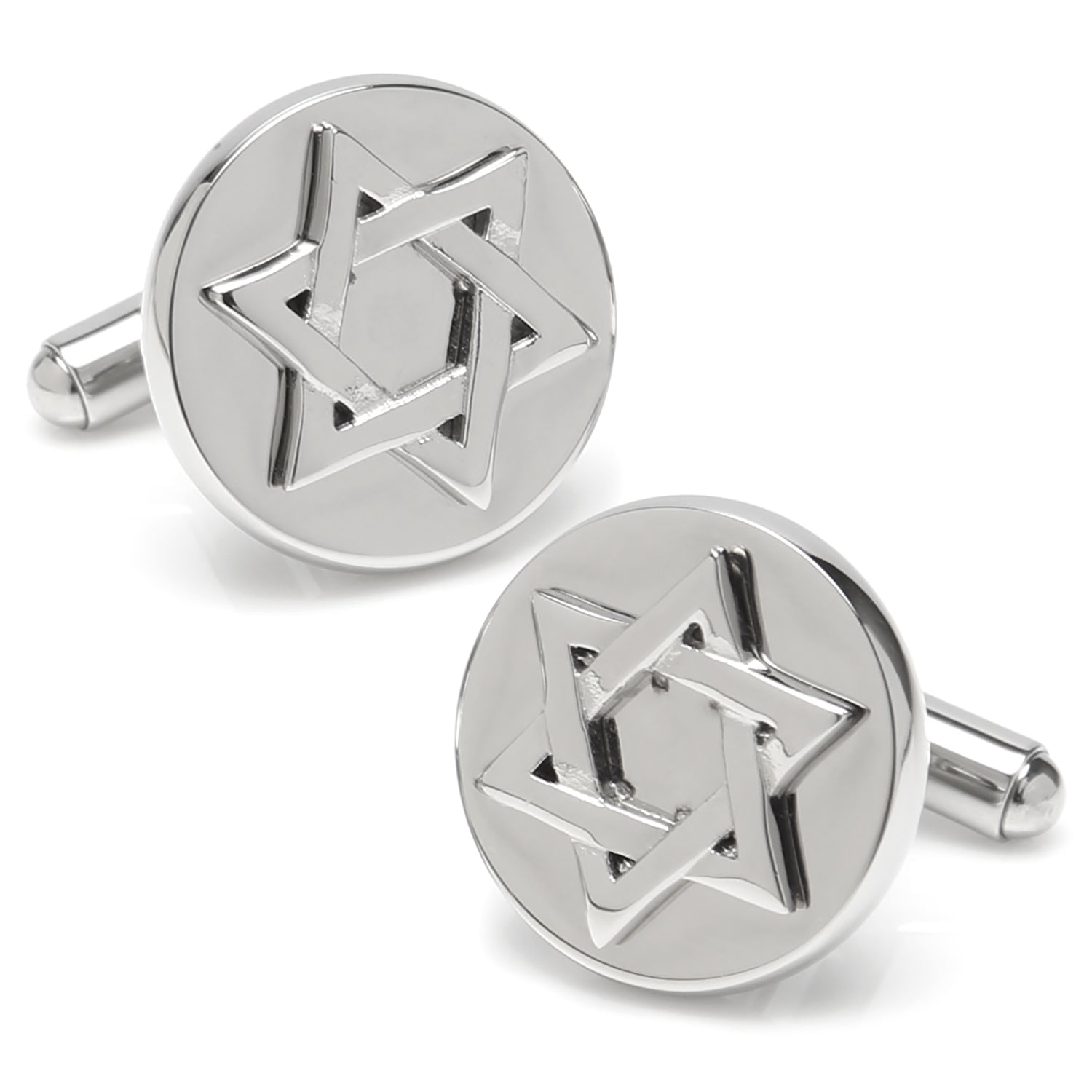  Cufflinks Star of David Stainless Steel Cufflinks - Default Title - Bonton